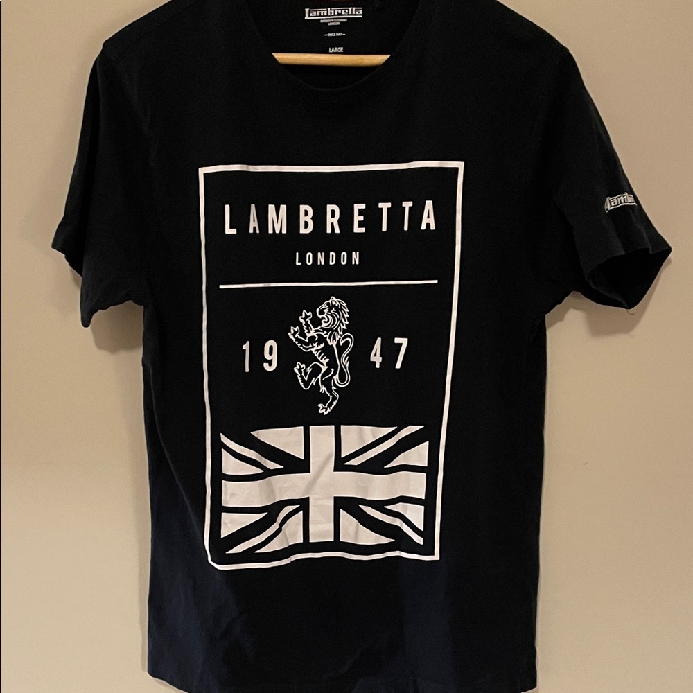 London Men's Black Short Sleeve Logo Tee